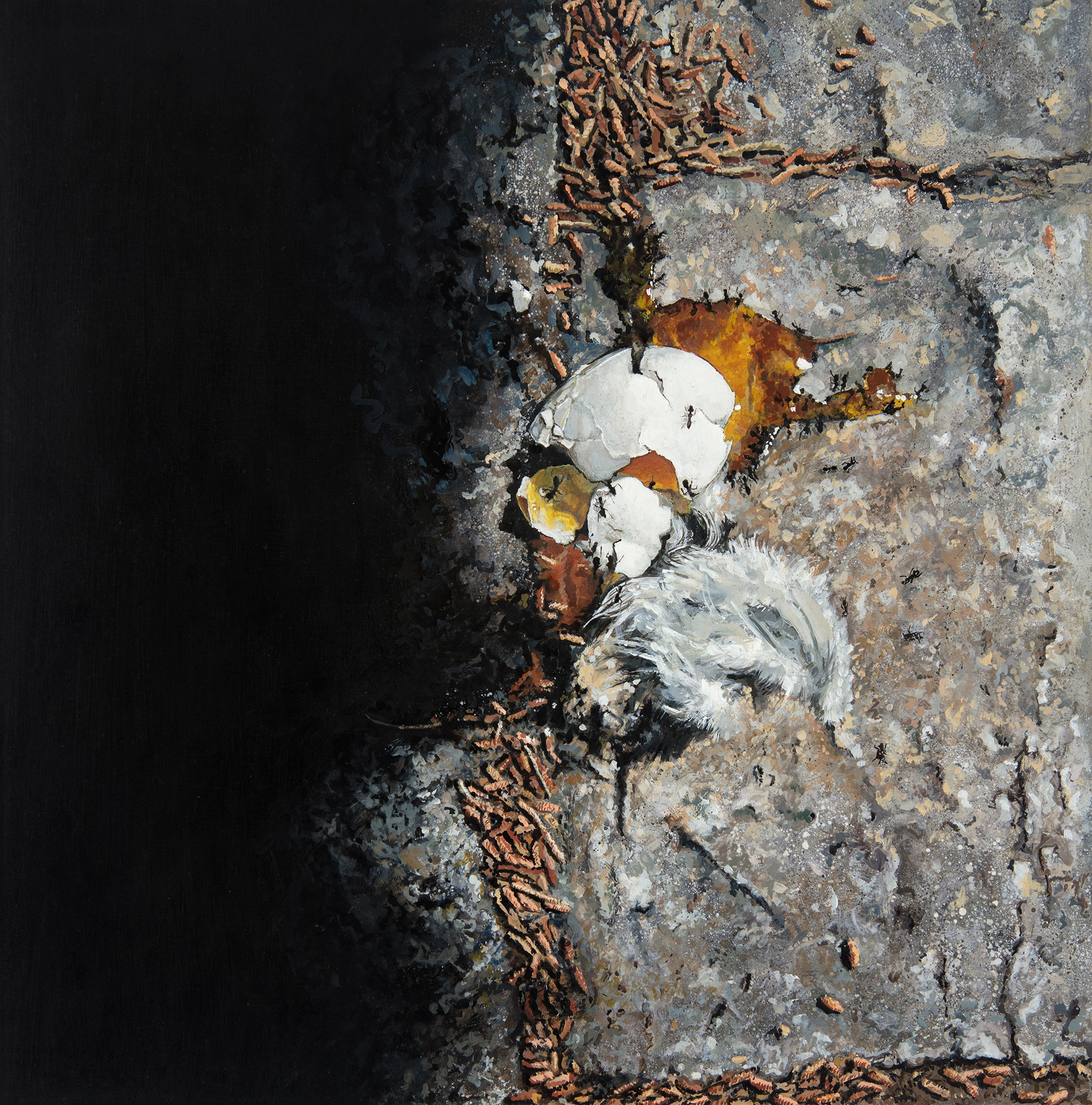 Miguel Tadeo. Adán, 2020. Óleo sobre tabla