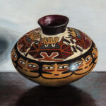 Miguel Tadeo. Sombra y reflejo de una vasija-detalle, 2021. Óleo sobre tabla