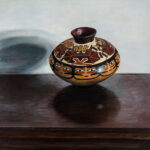 Miguel Tadeo. Sombra y reflejo de una vasija, 2021. Óleo sobre tabla