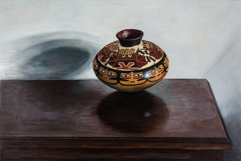 Miguel Tadeo. Sombra y reflejo de una vasija, 2021. Óleo sobre tabla
