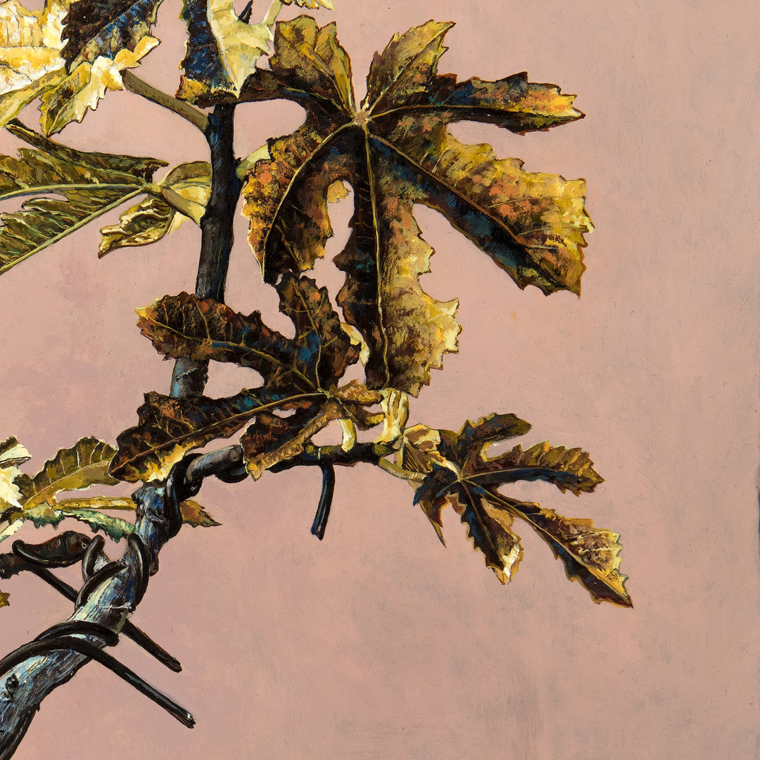 Miguel Tadeo. Bonsái II-detalle, 2021. Óleo sobre tabla.