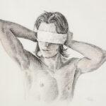 Miguel Tadeo. Juventud ciega, 2014. Carboncillo sobre papel. 32x46 cm