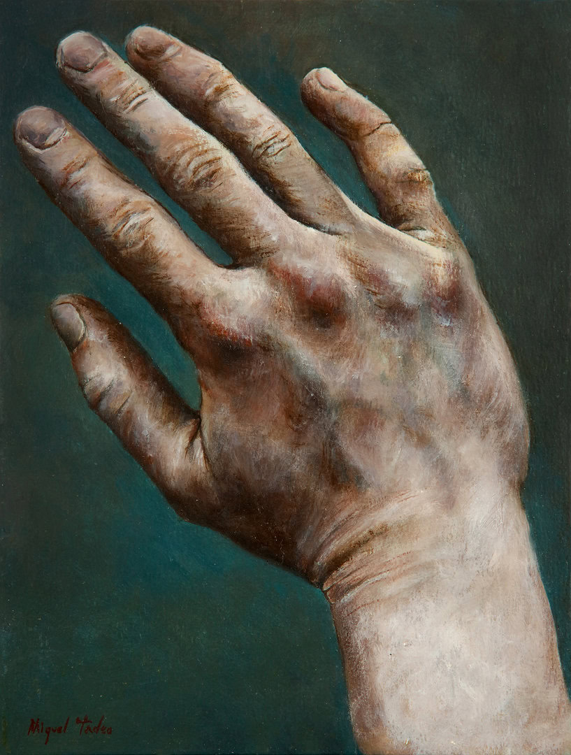 Miguel Tadeo. L´adieu, 2014. Óleo sobre cartón