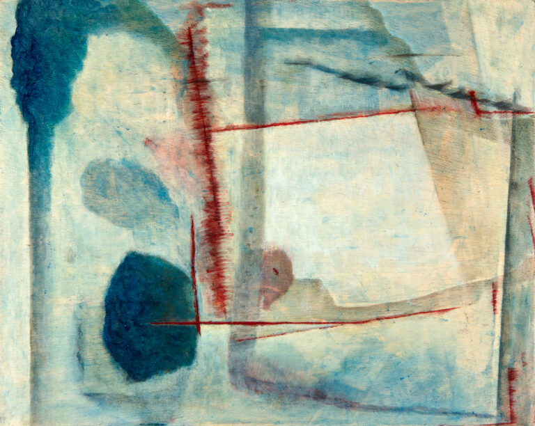 Miguel Tadeo. Escalones de placer, 2015. Mixta sobre panel. Abstracto