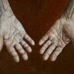 Miguel Tadeo. Manos de Antonio López, 2015. Óleo sobre tabla