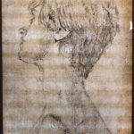 Miguel Tadeo. Fridericiani, 2015. Carboncillo sobre papel del siglo XVII. Marca de agua