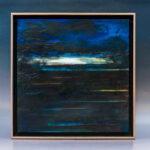 Miguel Tadeo. Serie horizontes, 2016. Óleo sobre cartón. Abstracto