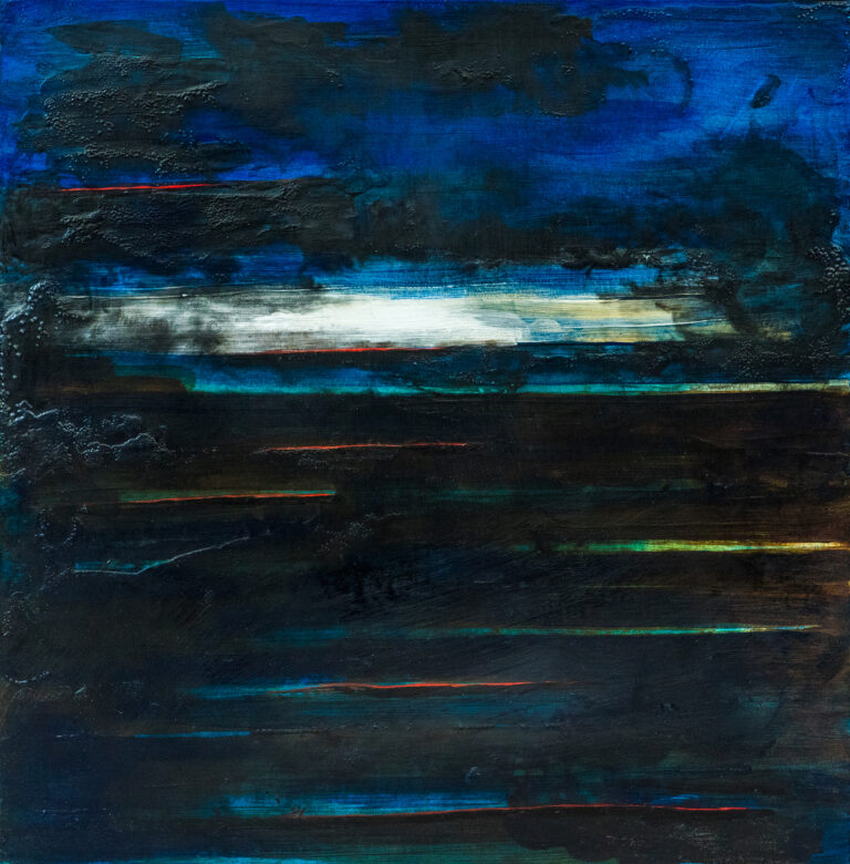 Miguel Tadeo. Serie horizontes, 2016. Óleo sobre cartón. Abstracto