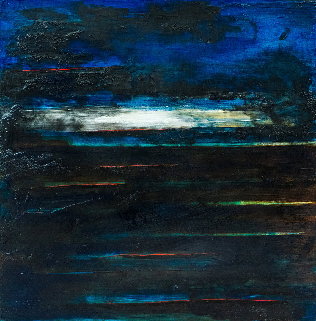 Miguel Tadeo. Serie horizontes, 2016. Óleo sobre cartón