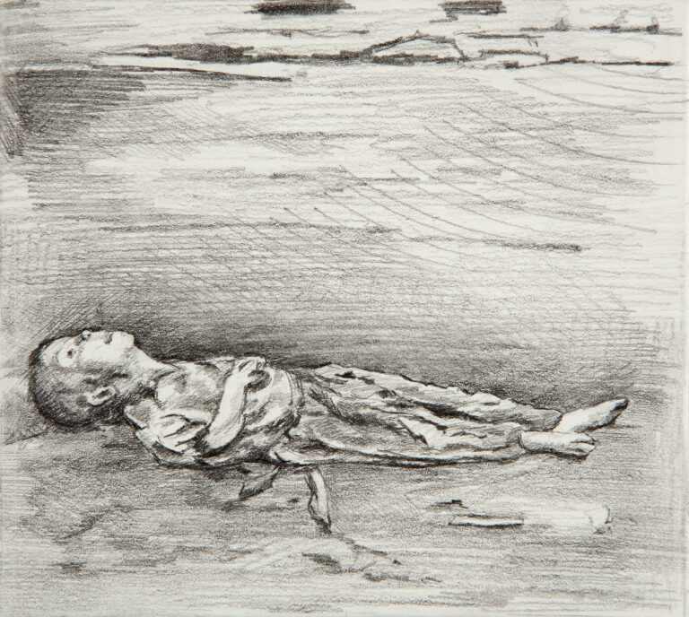 Miguel Tadeo. Miseria I, 2017. Lápiz sobre cartón