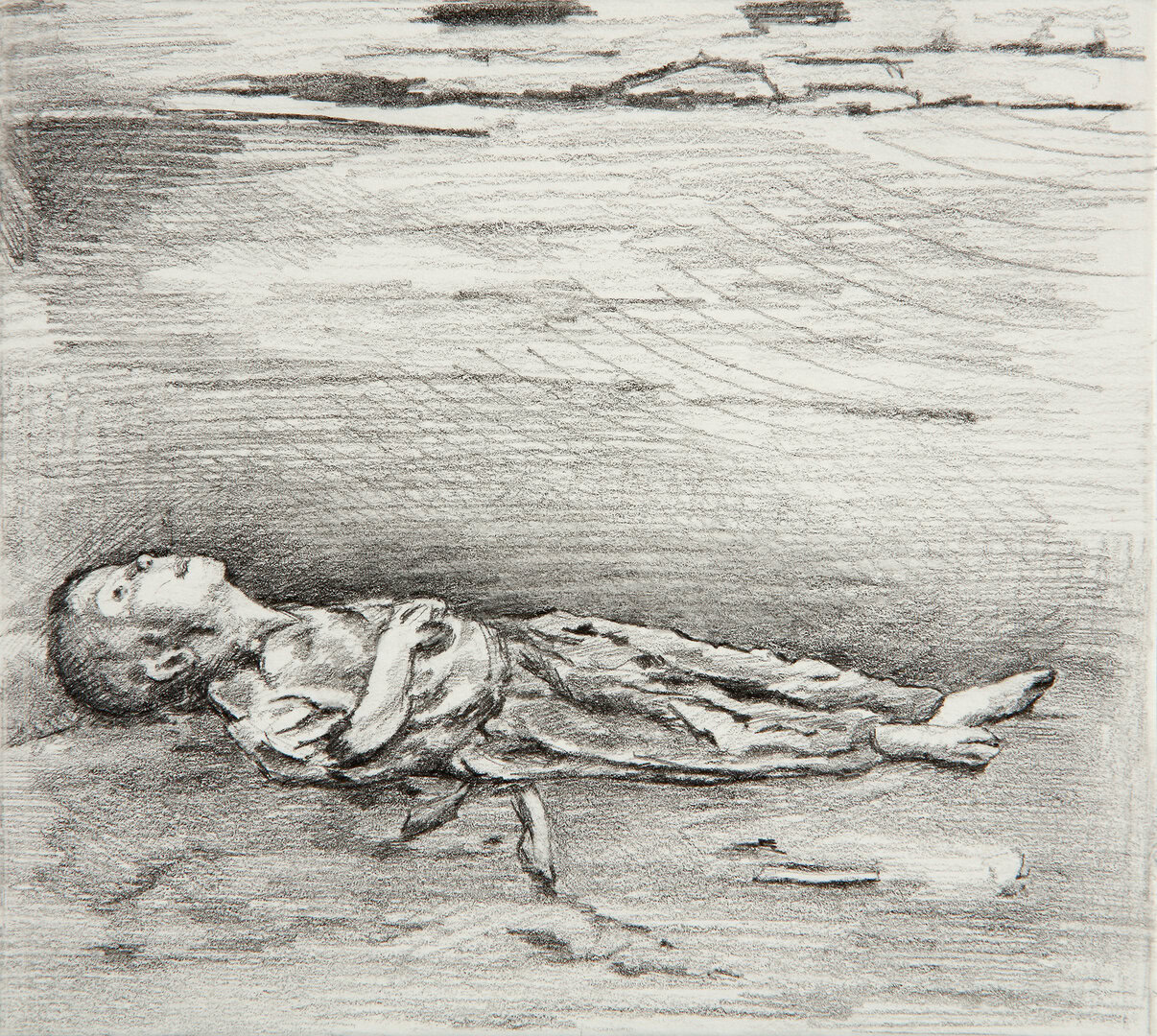 Miguel Tadeo. Miseria I, 2017. Lápiz sobre cartón