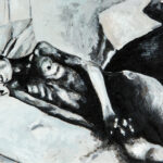 Miguel Tadeo. Miseria II, 2017. Óleo y tinta sobre cartón