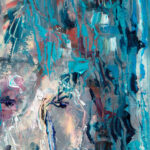 Miguel Tadeo. Tristeza-detalle1, 2017. Óleo sobre cartón. Abstracto