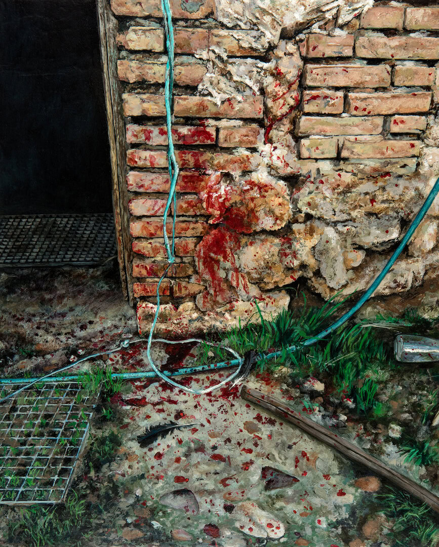 Miguel Tadeo. Libertad de corral, 2017. Óleo sobre tabla