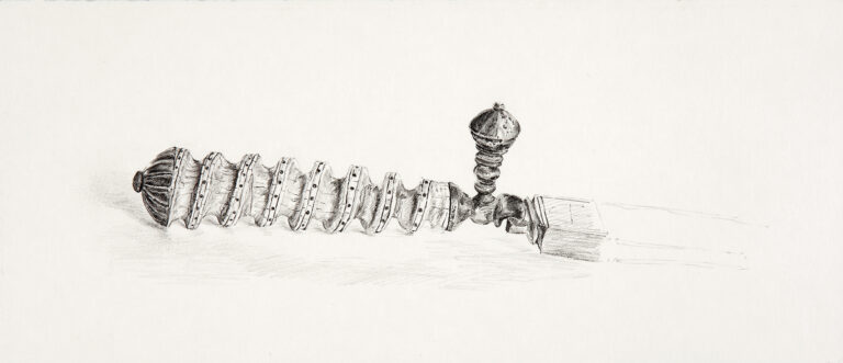 Miguel Tadeo. Mango misericordia, 2018. Lápiz sobre cartón