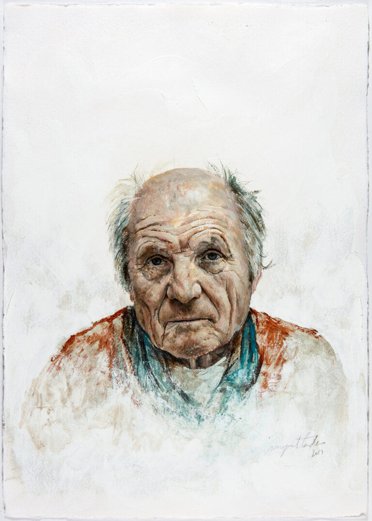 Miguel Tadeo. Antonio López, 2019. Óleo y tinta sobre soporte mixto