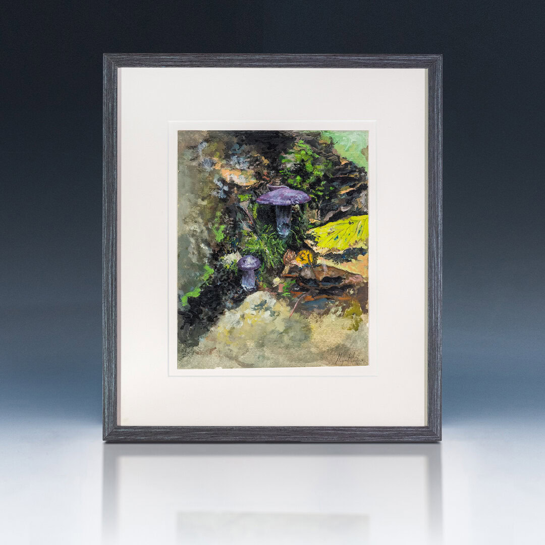 Miguel Tadeo. Amanita purpureum, 2021. Óleo sobre papel