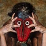 Miguel Tadeo. Ritual hipnagógico-detalle, 2021. Óleo sobre lienzo