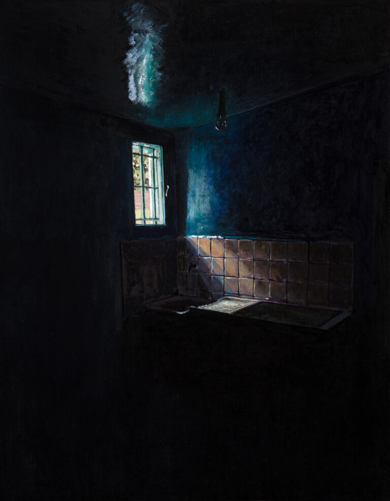 Miguel Tadeo. Cárcel en alquiler, 2021. Óleo sobre cartón