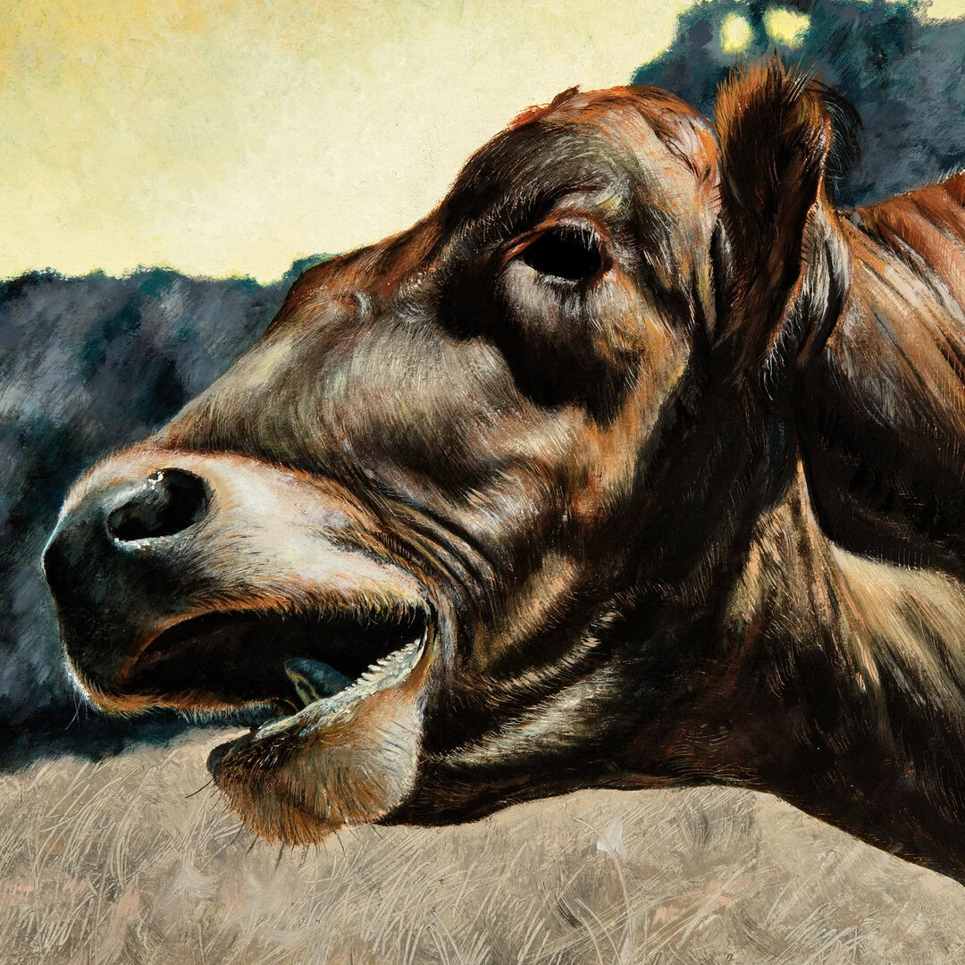 Miguel Tadeo. El grito-detalle, 2023. Óleo sobre cartón