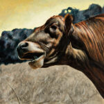 Miguel Tadeo. El grito, 2023. Óleo sobre cartón