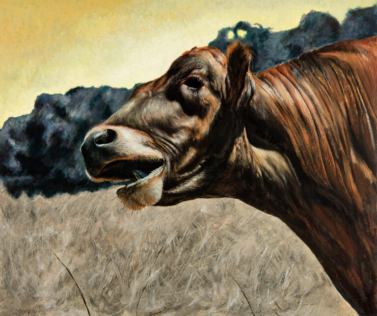 Miguel Tadeo. El grito, 2023. Óleo sobre cartón