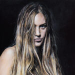 Miguel Tadeo. Lilith grabado-detalle, 2024. Impresión Hahnemühle Museum Etching 350 gsm