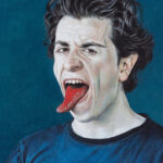 Miguel Tadeo. Autorretrato como Alain Mangel de Moebius, grabado, 2024. Impresión Hahnemühle Museum Etching 350 gsm