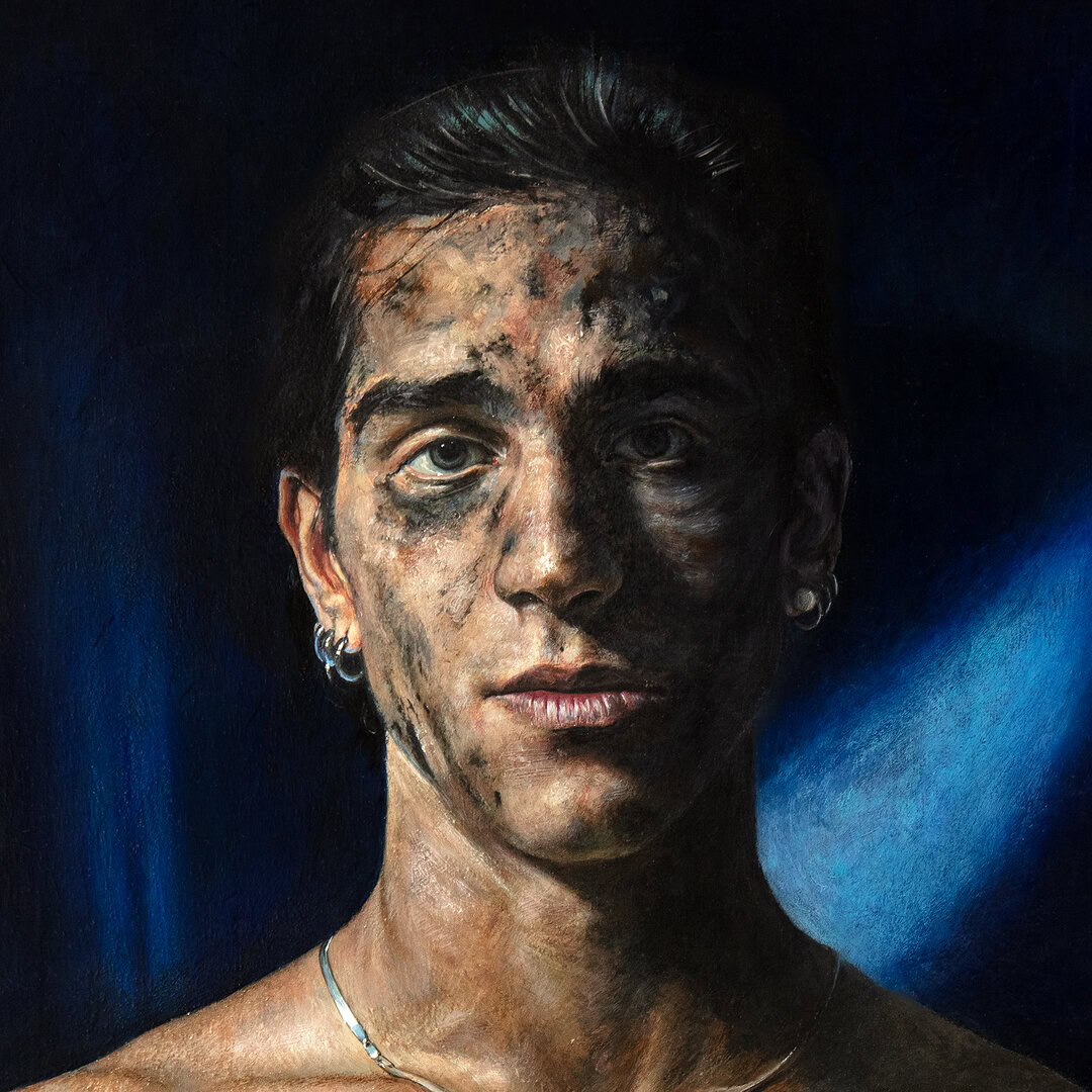 Miguel Tadeo. Destello de belleza desvencijada III-detalle1, 2021. Óleo sobre tabla