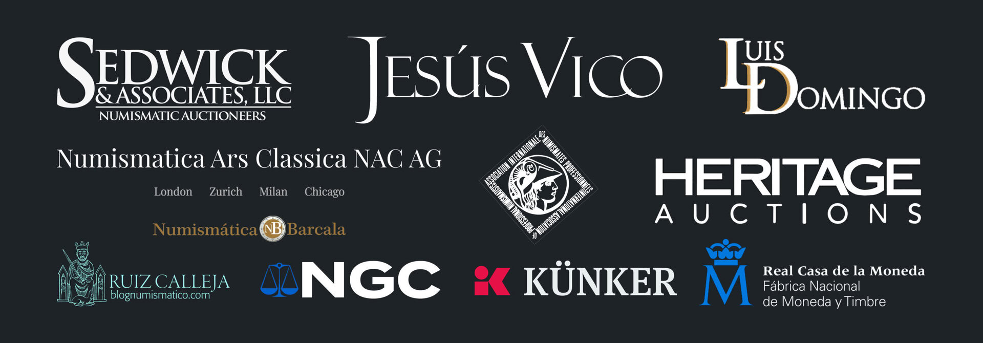 Logos Organizadores y Patrocinadores Evento Numismático 2026