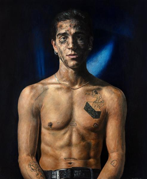 Miguel Tadeo. Destello de belleza desvencijada III, 2021. Óleo sobre tabla