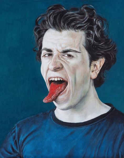 Miguel Tadeo. Autorretrato como Alain Mangel de Moebius, grabado, 2024. Impresión Hahnemühle Museum Etching 350 gsm